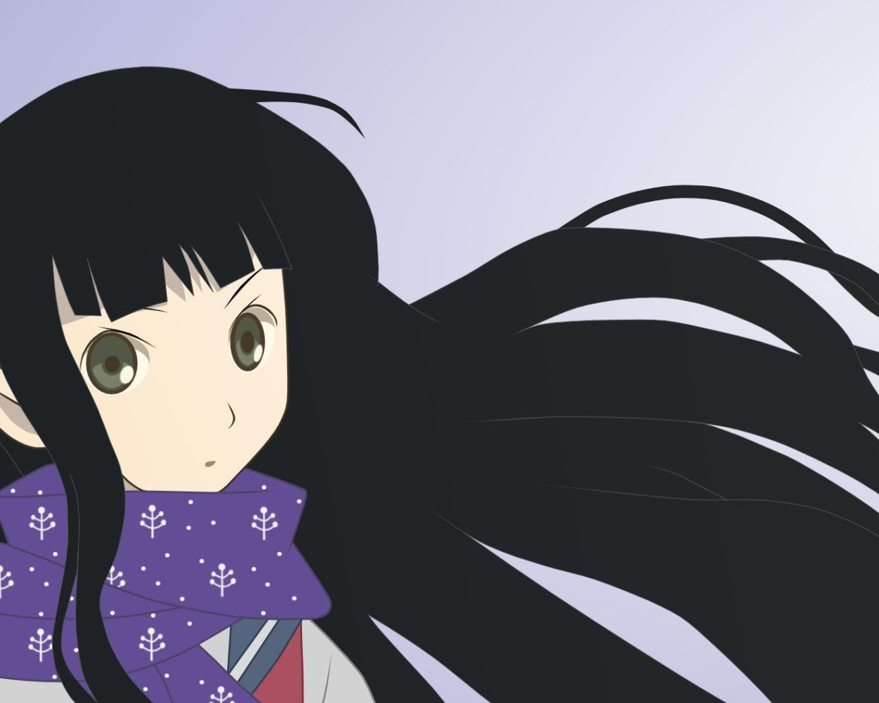 Черноволосая девушка аниме Sayonara Zetsubou Sensei