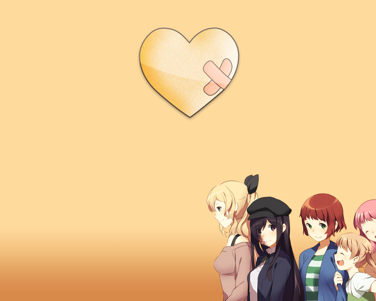 Сердце с заплаткой в аниме Девушки-инвалиды