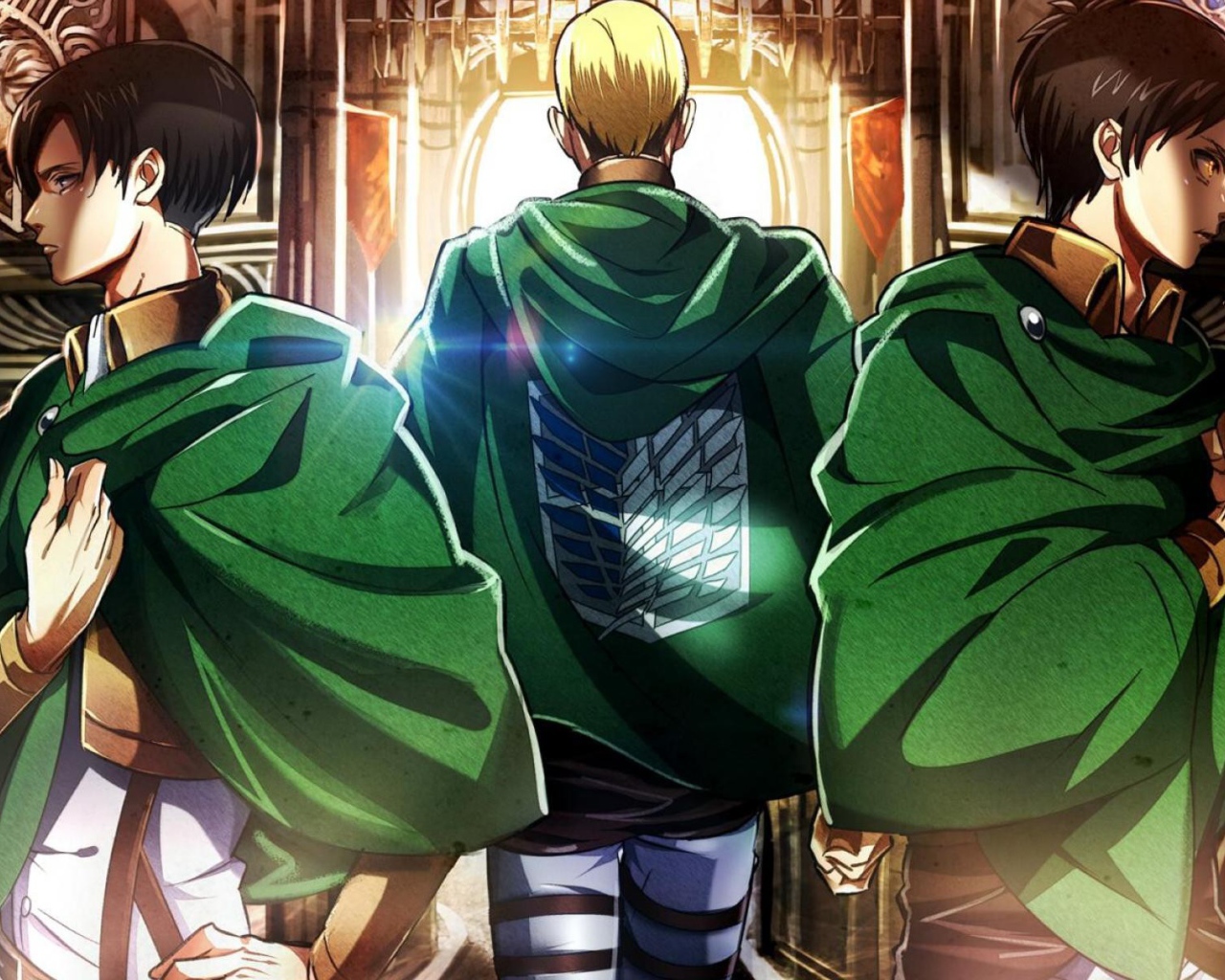 Герои манги  Атака Титанов в зеленых накидках