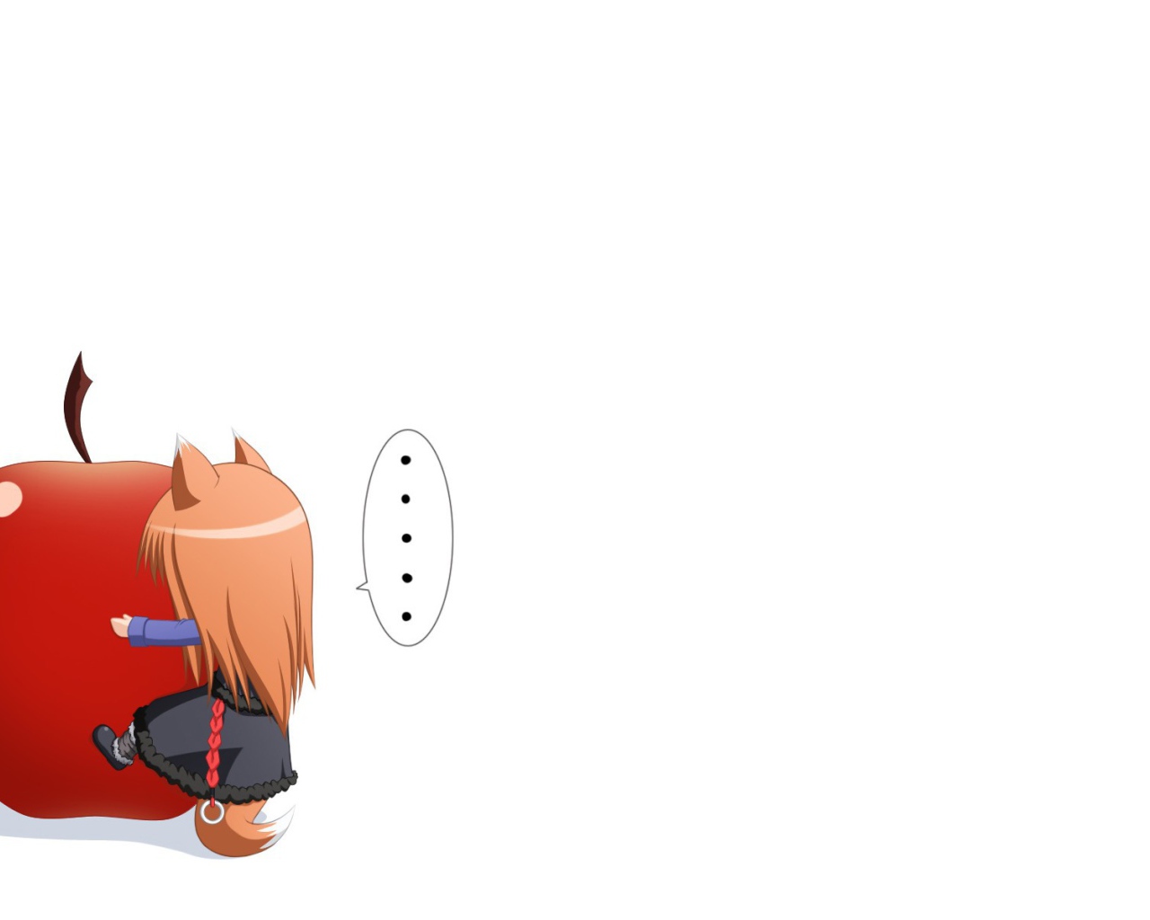 Холо и яблоко, аниме Волчица и пряности