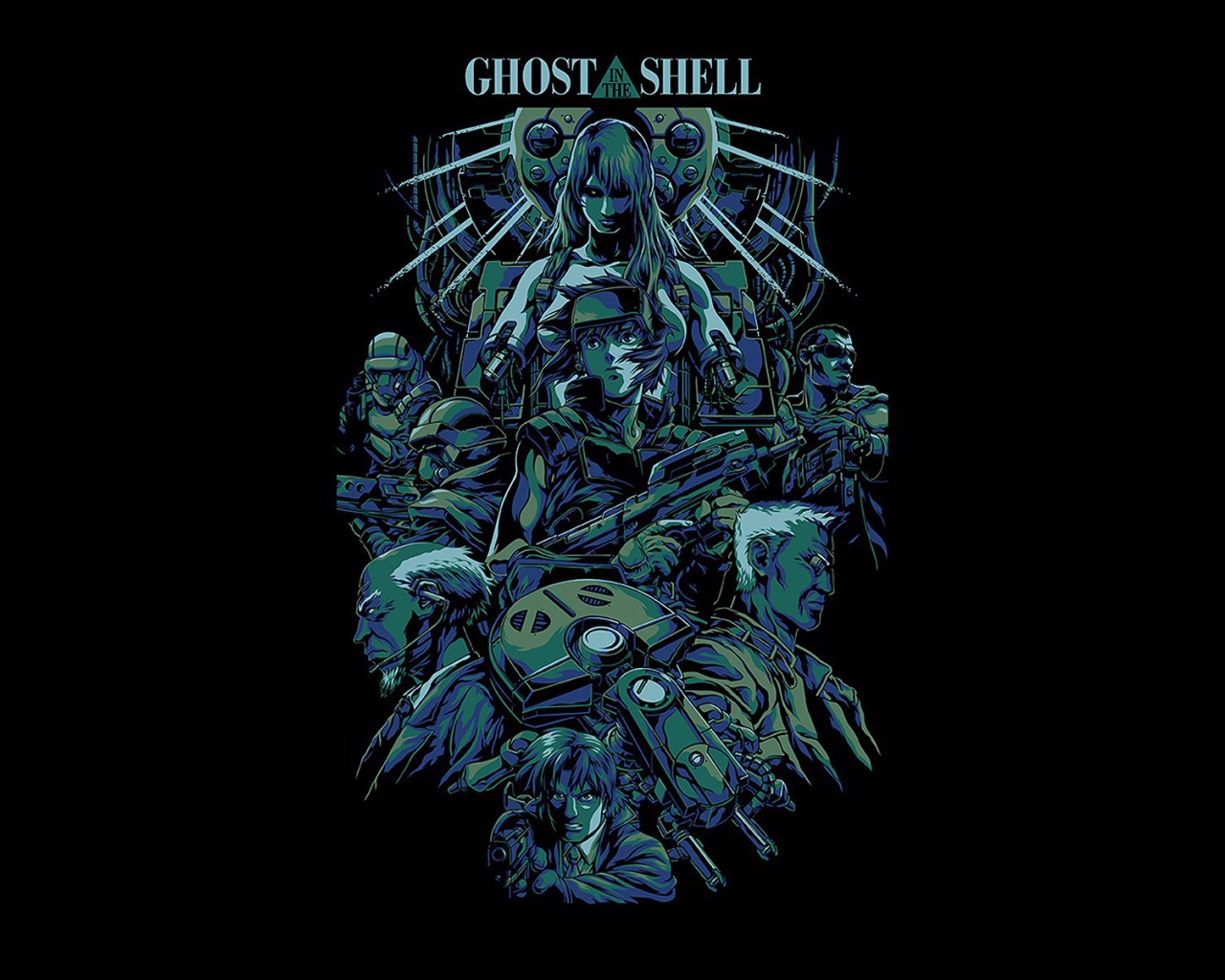 Японское аниме Призрак в доспехах