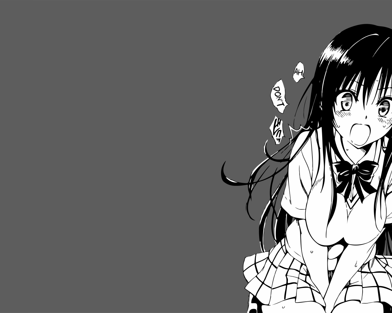 Котегава Уи на сером фоне, аниме Любовь и прочие неприятности