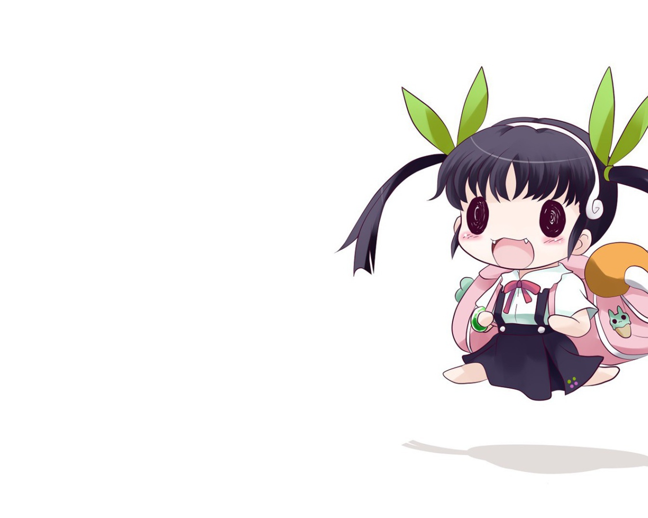 Маленькая девочка аниме с портфелем