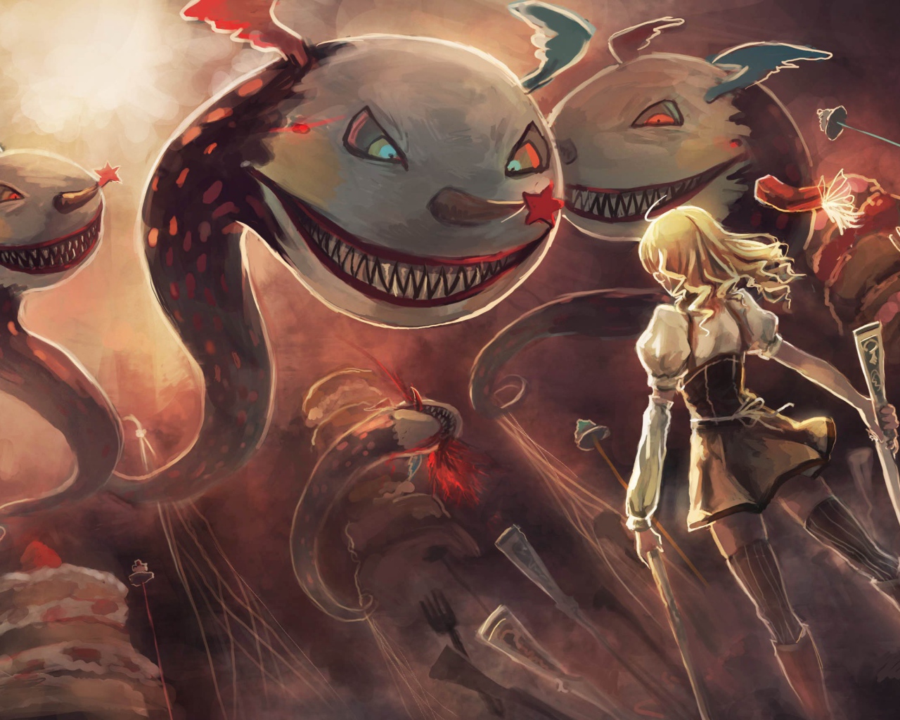 Магические создания из аниме Девочка-волшебница Мадока