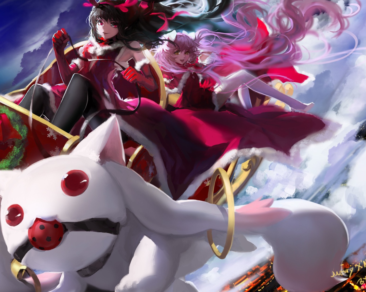 Волшебный кот из аниме Девочка-волшебница Мадока