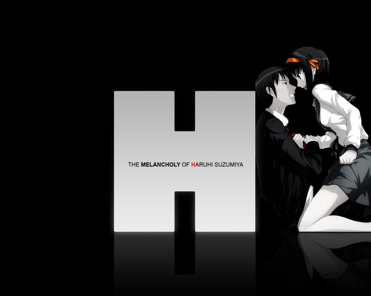 Парень и девушка из аниме Меланхолия Харухи Судзумии