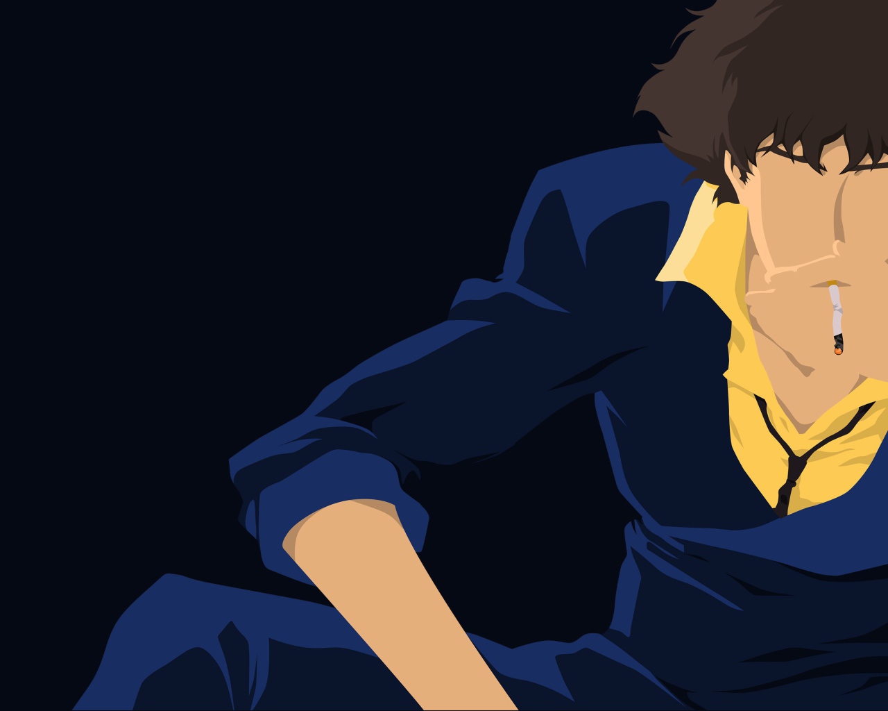 Парень курит, аниме Ковбой Бибоп