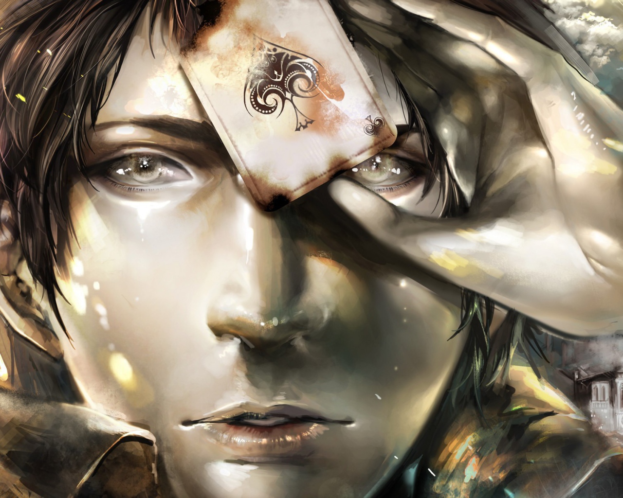 Парень с картой в аниме Вторжение гигантов