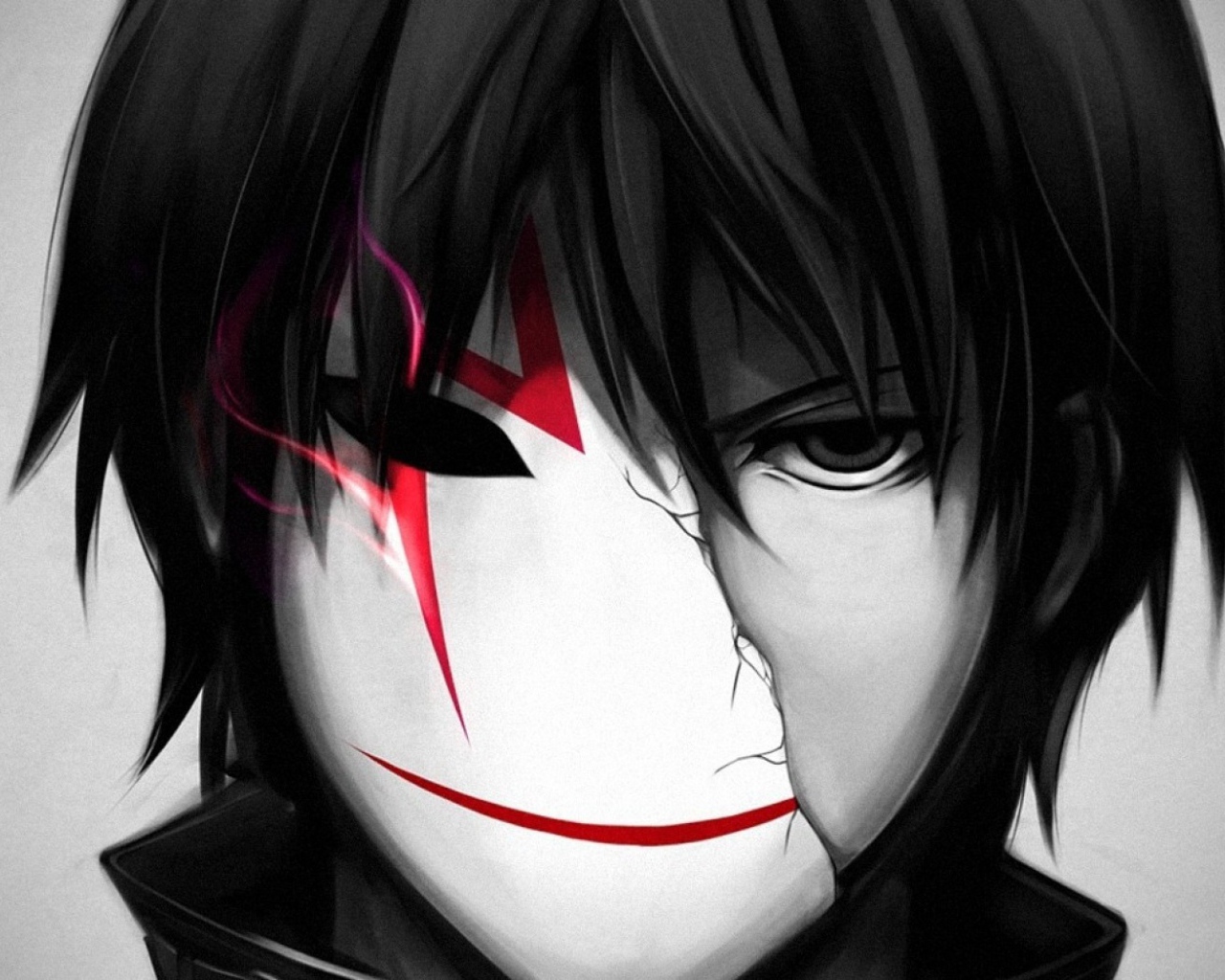 Герой в маске, аниме Темнее черного