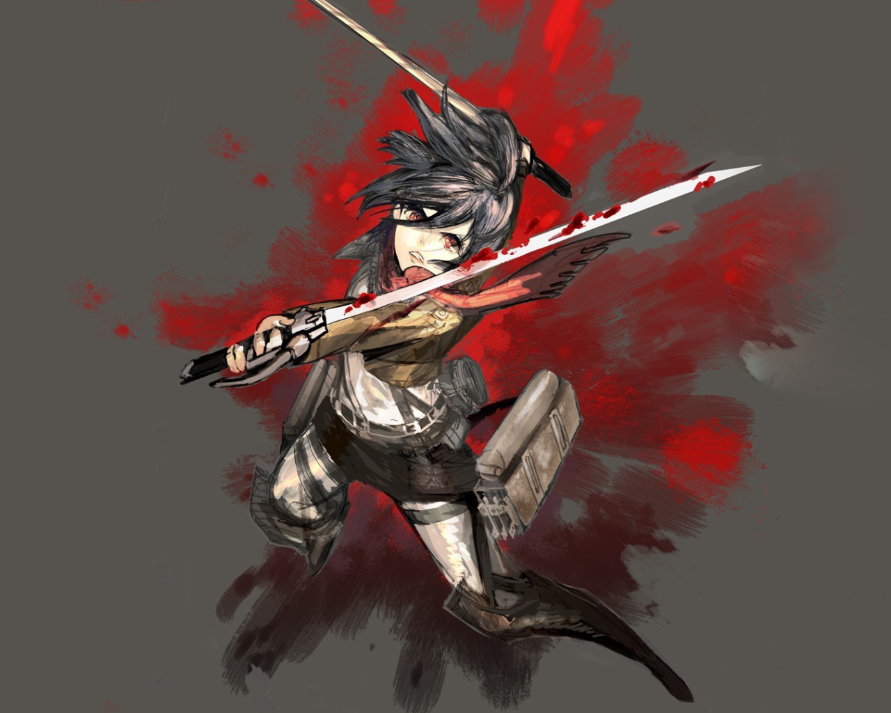 Микасса Аскеман из аниме Атака Титанов