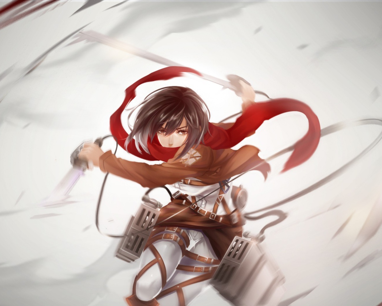 Микасса идет в бой, аниме Атака Титанов