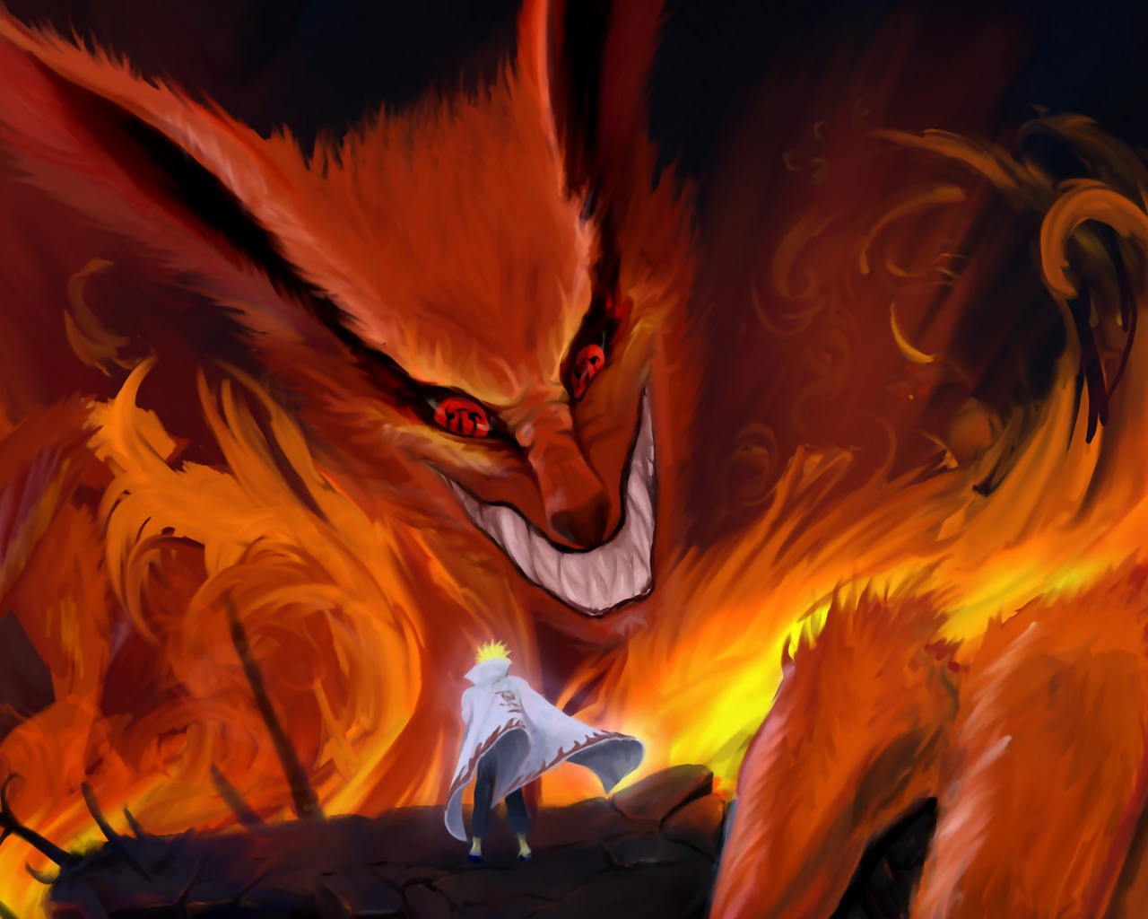 Наруто встретил огненного монстра