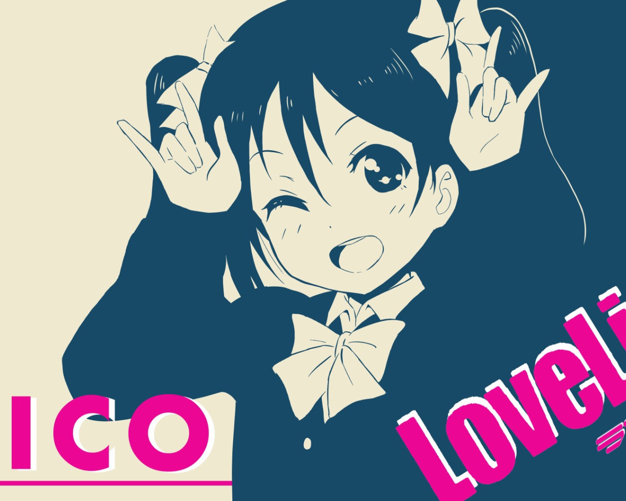 Нико на постере аниме Love Live