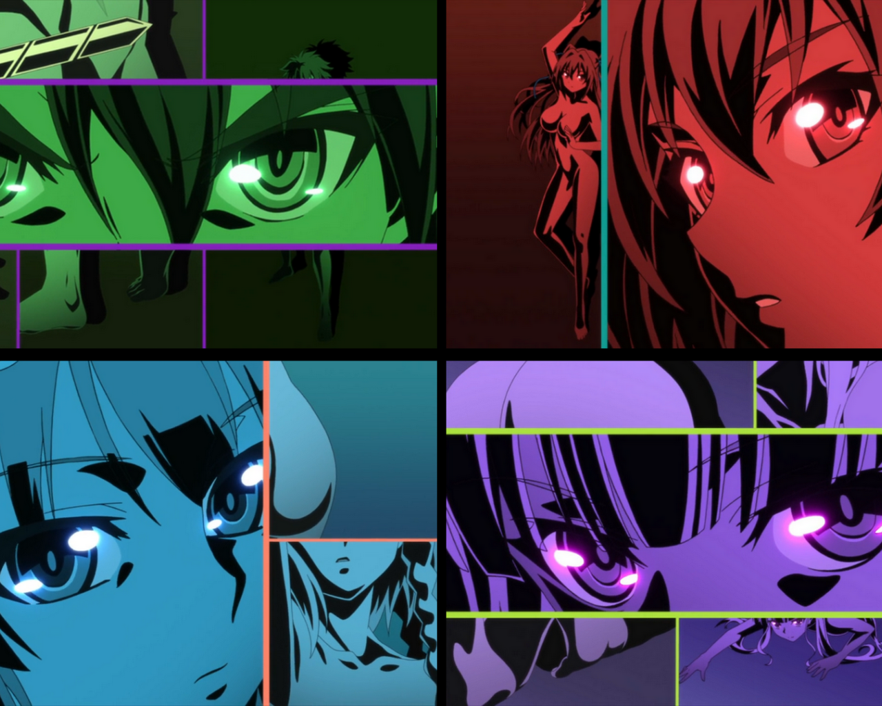 Лица героев аниме