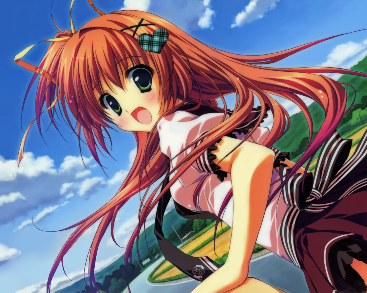 Рыжая девушка из аниме Мост в звездное небо