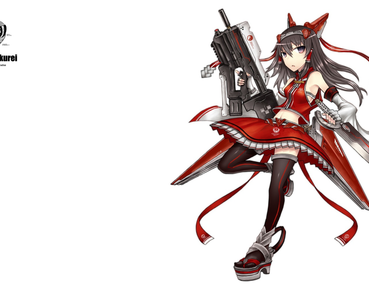 Красная девушка аниме Gia Anime