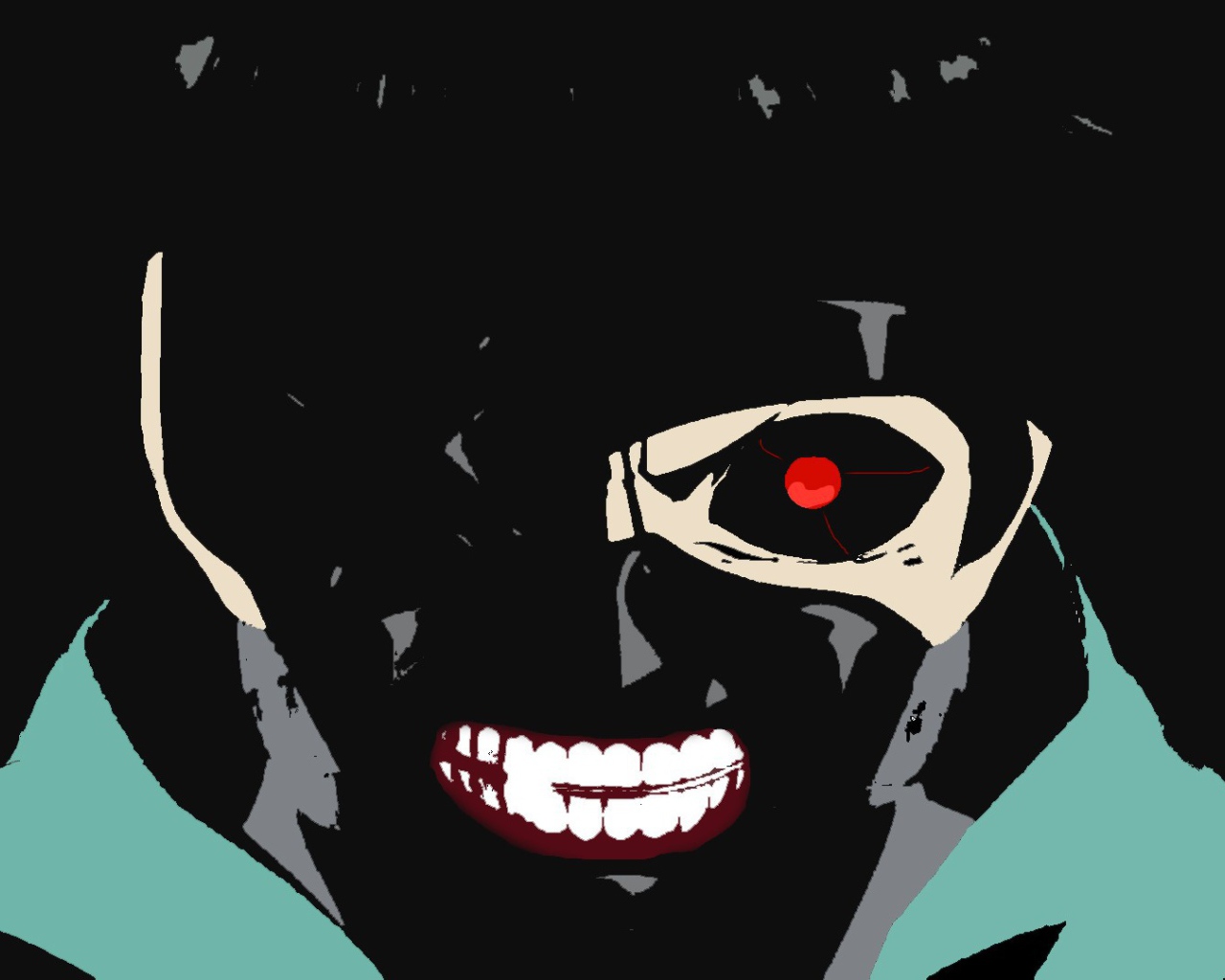 Красные глаза в аниме Tokyo Ghoul