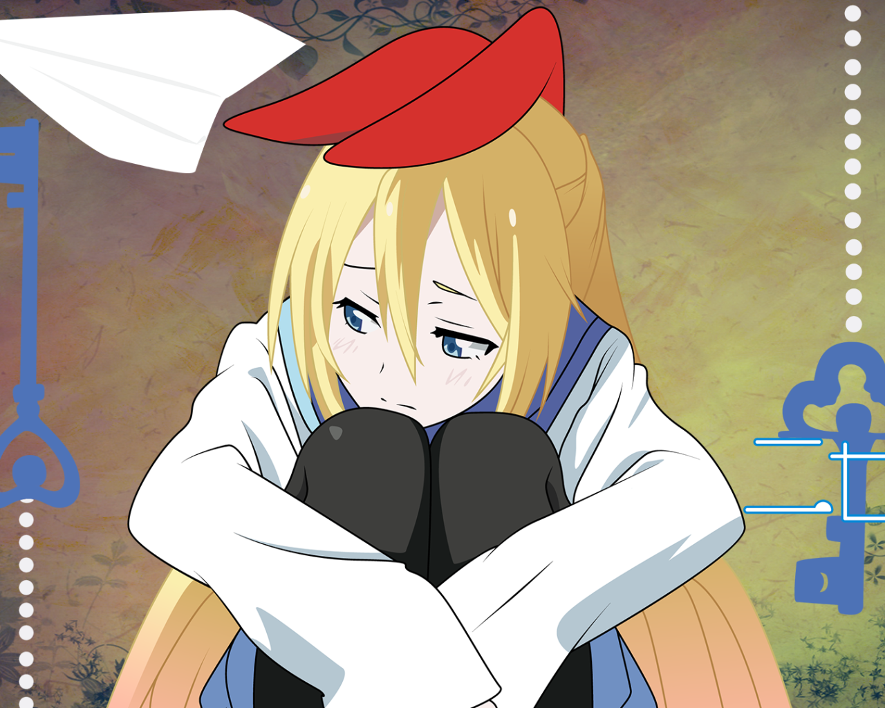 Грустная девушка из аниме Притворная любовь