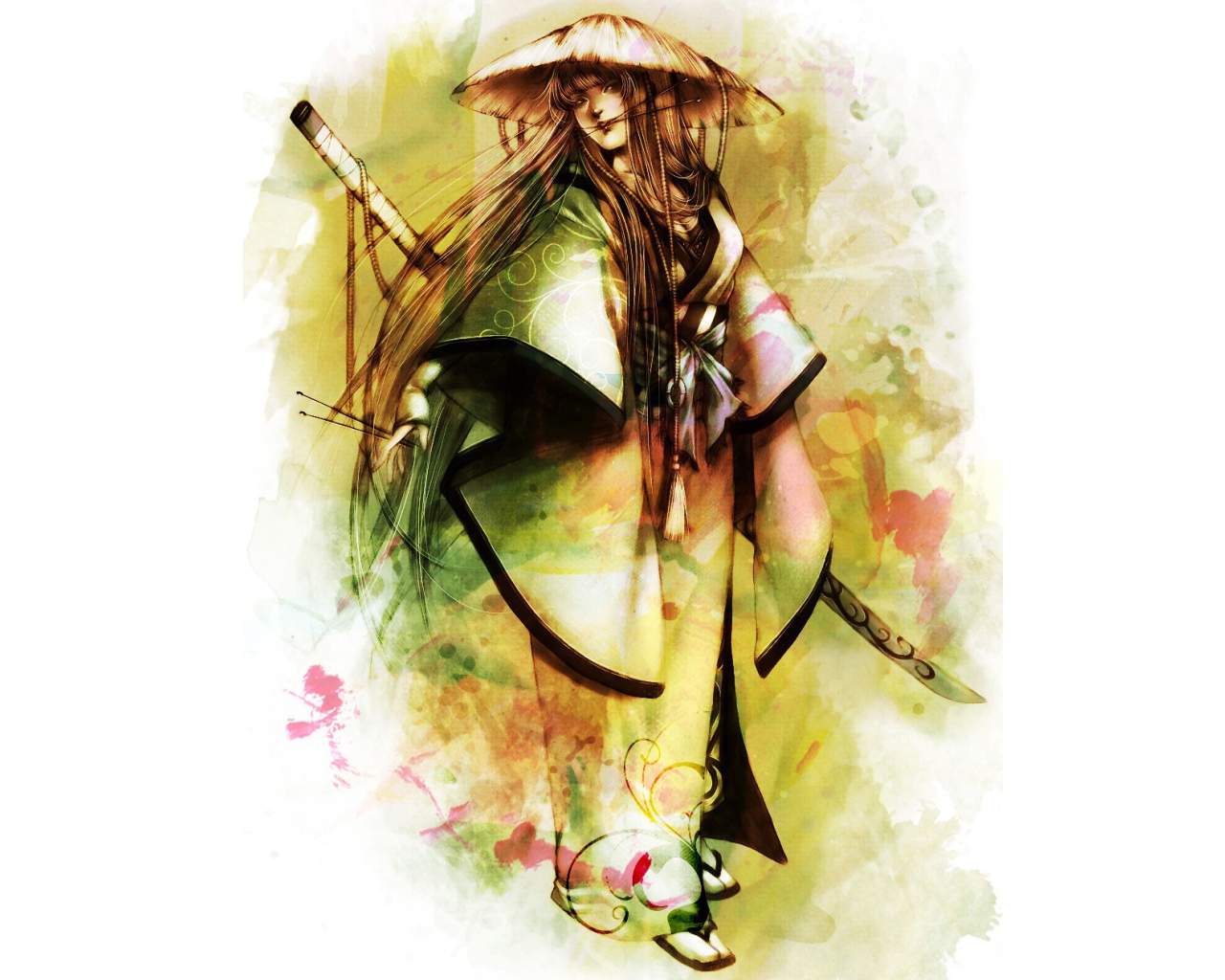 Японская девушка самурай