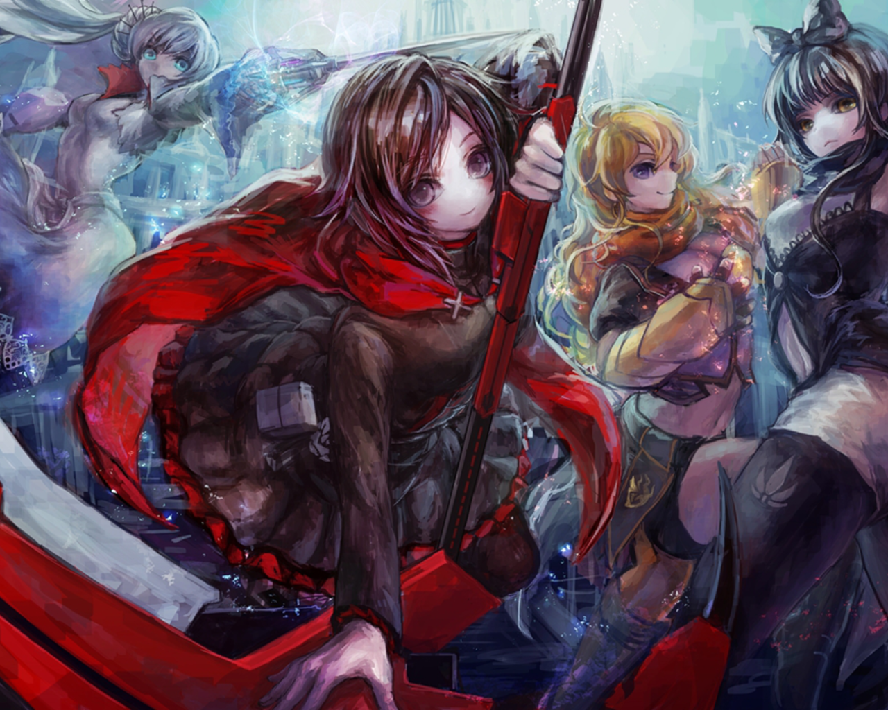 Сценка в аниме RWBY