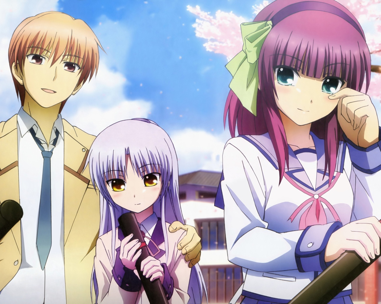 Школьные друзья в аниме Ангельские ритмы