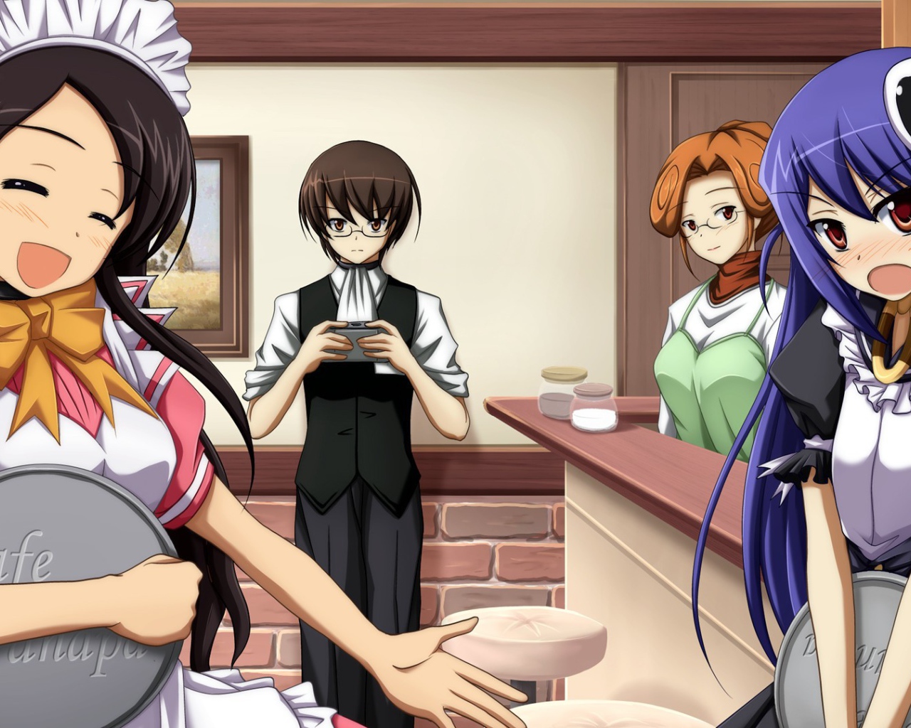 Кадр из аниме Одному лишь Богу ведомый мир