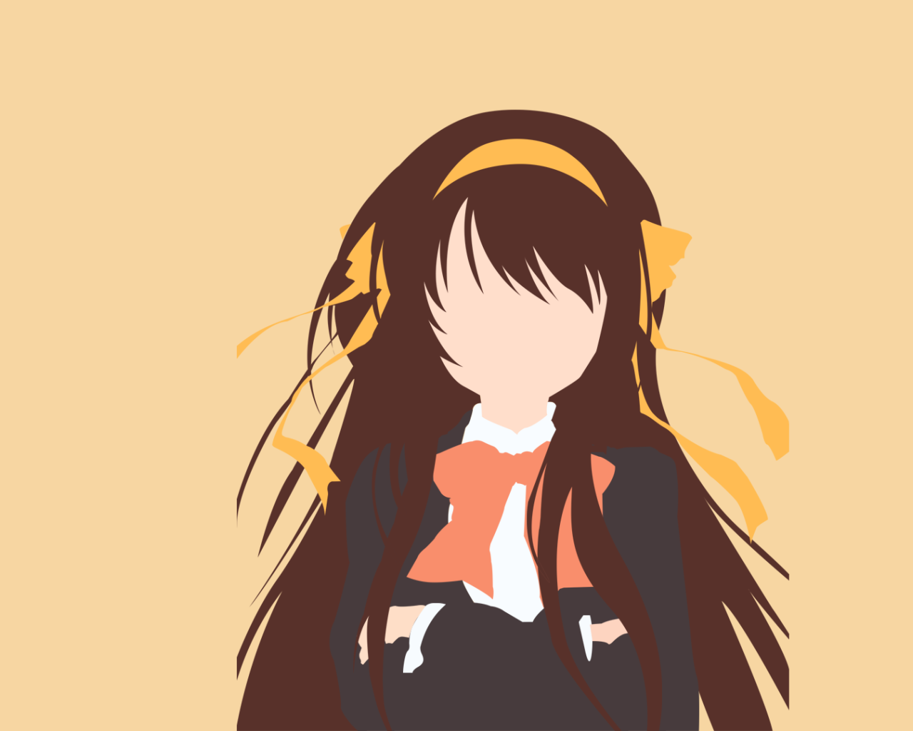 Силуэт аниме девушки Харухи Судзумия