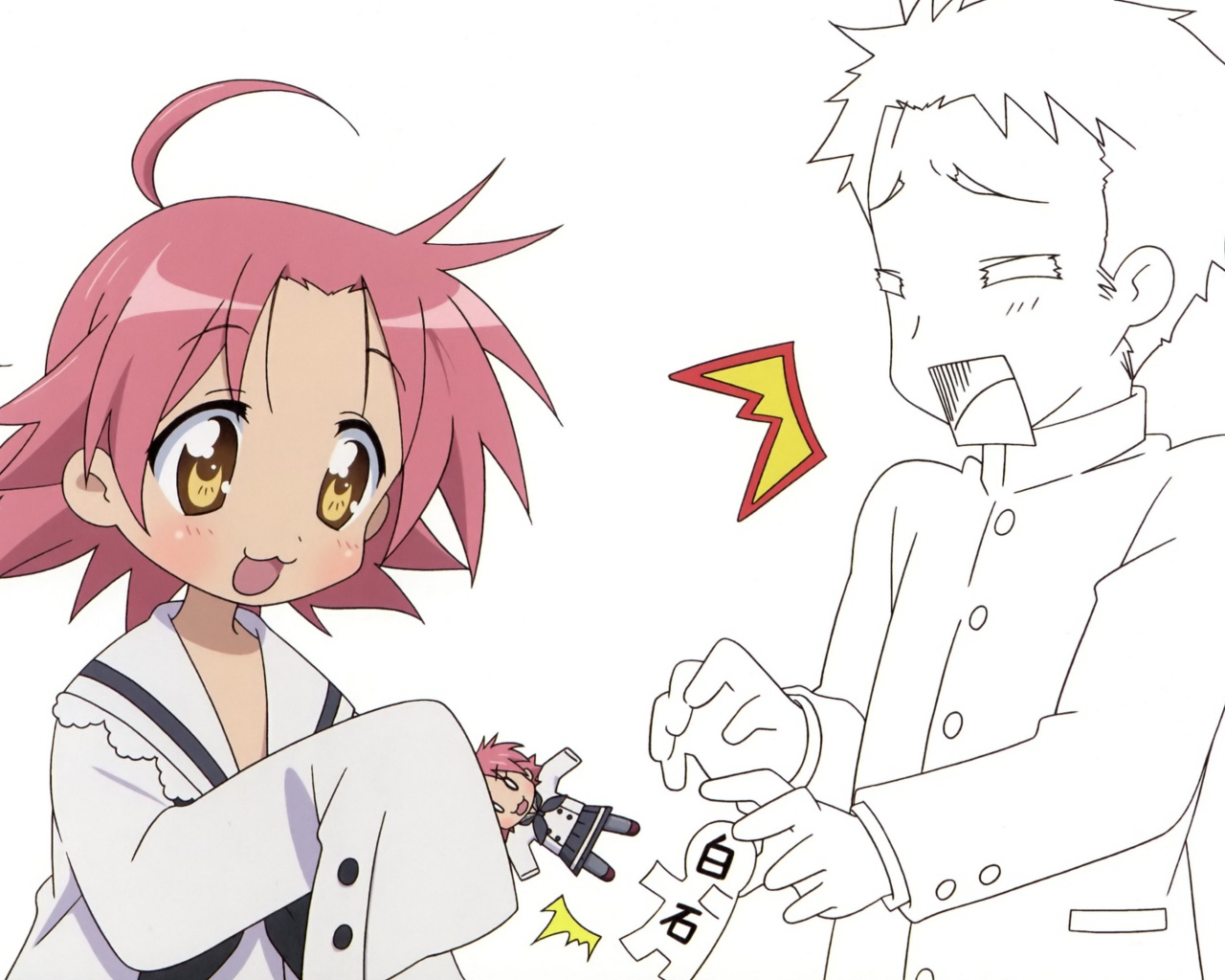 Эскиз рисунка аниме