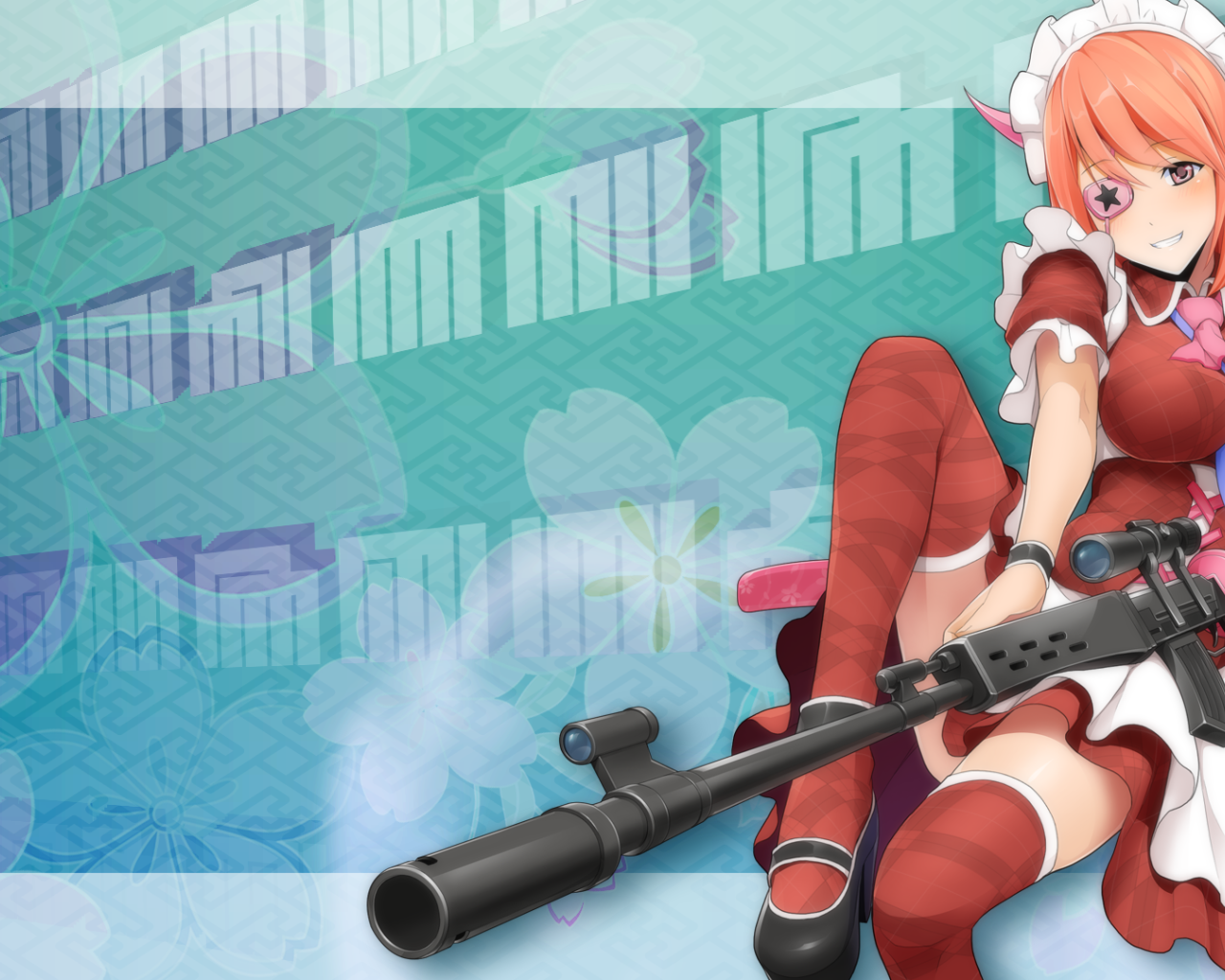 Девушка снайпер в аниме Onigirl