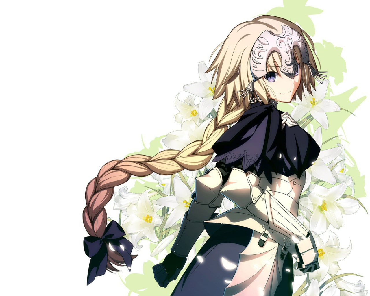 Коса на голове девушки аниме Ночь прибытия