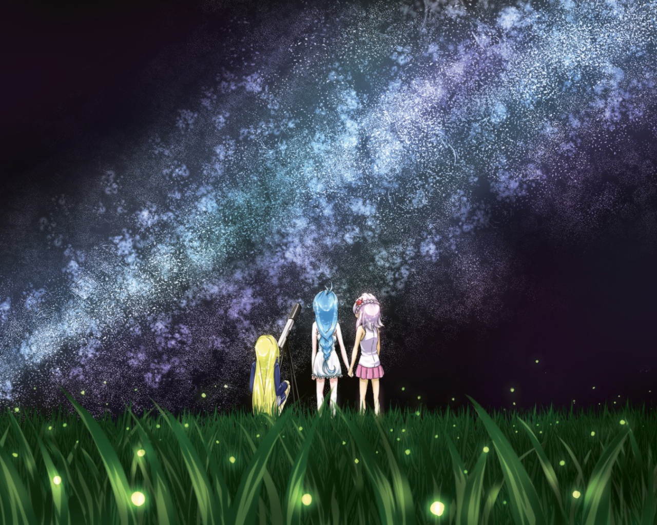 Звездное небо в аниме Моя кузина - инопланетянка