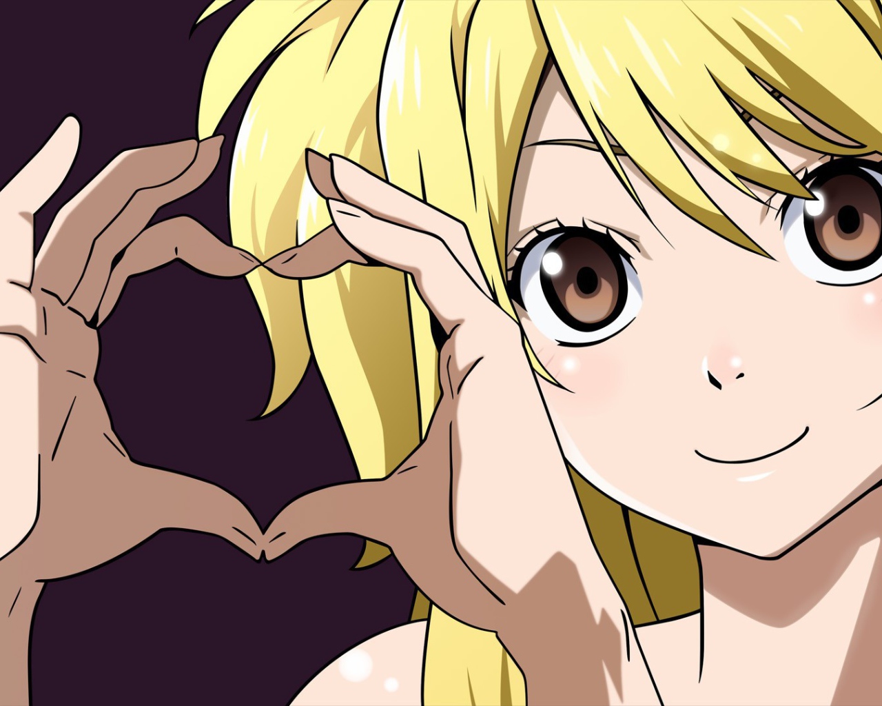 Милая девочка из аниме Сказка о хвосте феи