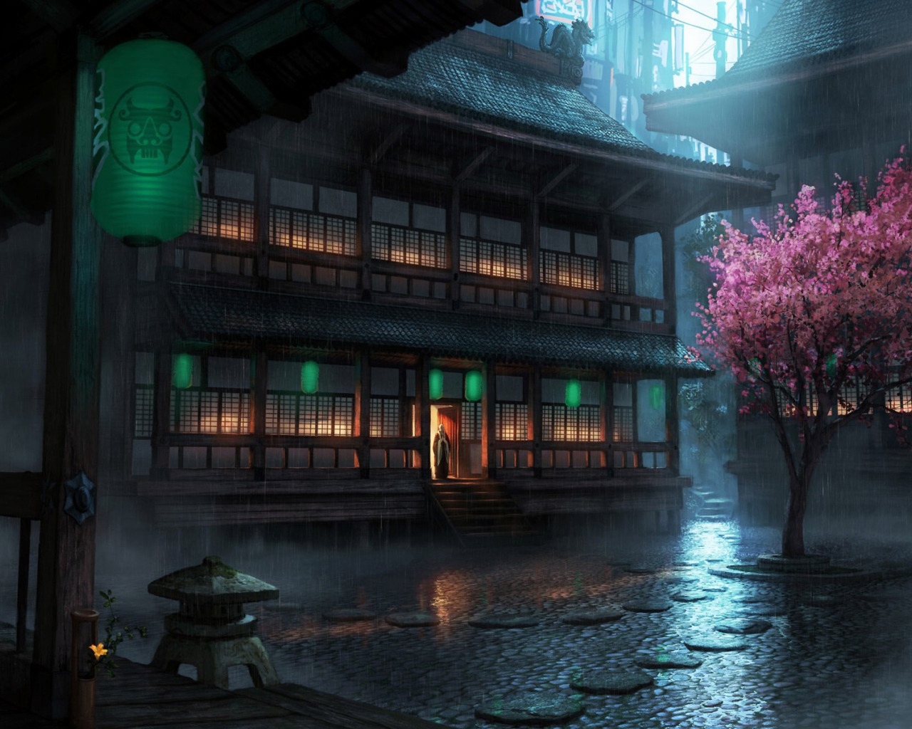 Архитектура города в манге аниме