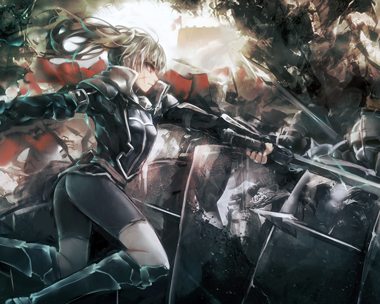 Сражение в аниме Pixiv Fantasia