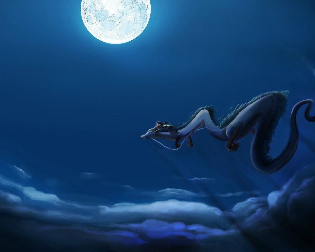 Дракон в небе, аниме Унесённые призраками