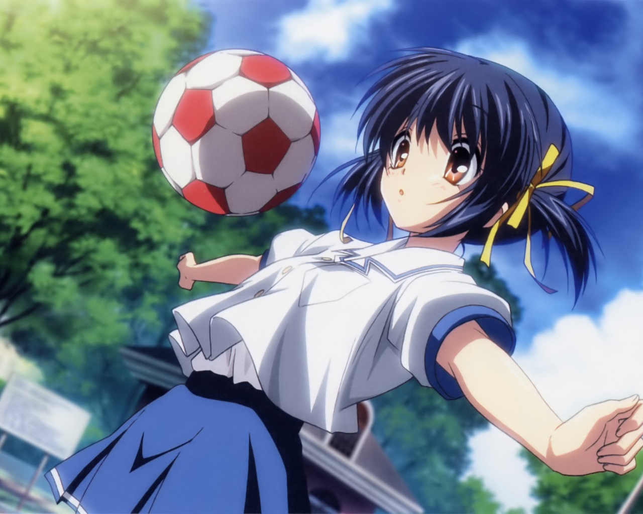 Игра в футбол в аниме Кланнад