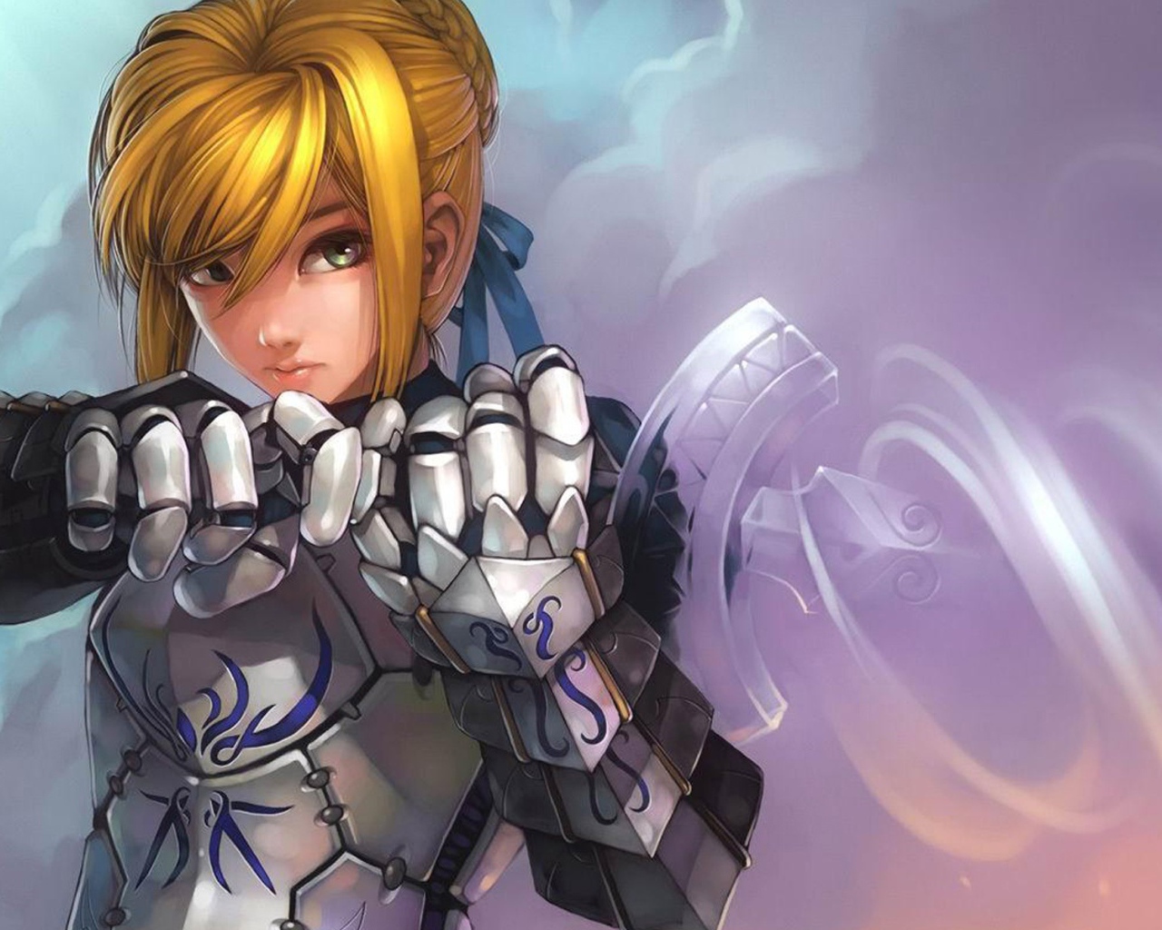 Девушка в доспехах, аниме Ночь прибытия