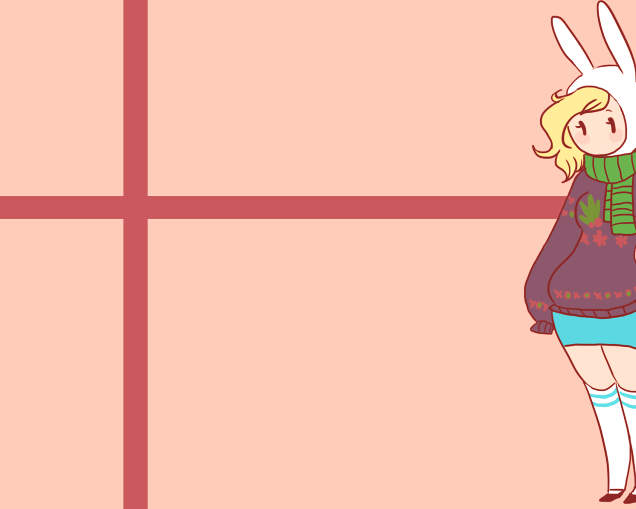 Девушка в шапке кролика в аниме