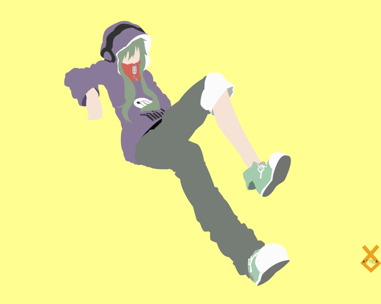 Девушка на желтом фоне, аниме Kagerou Project