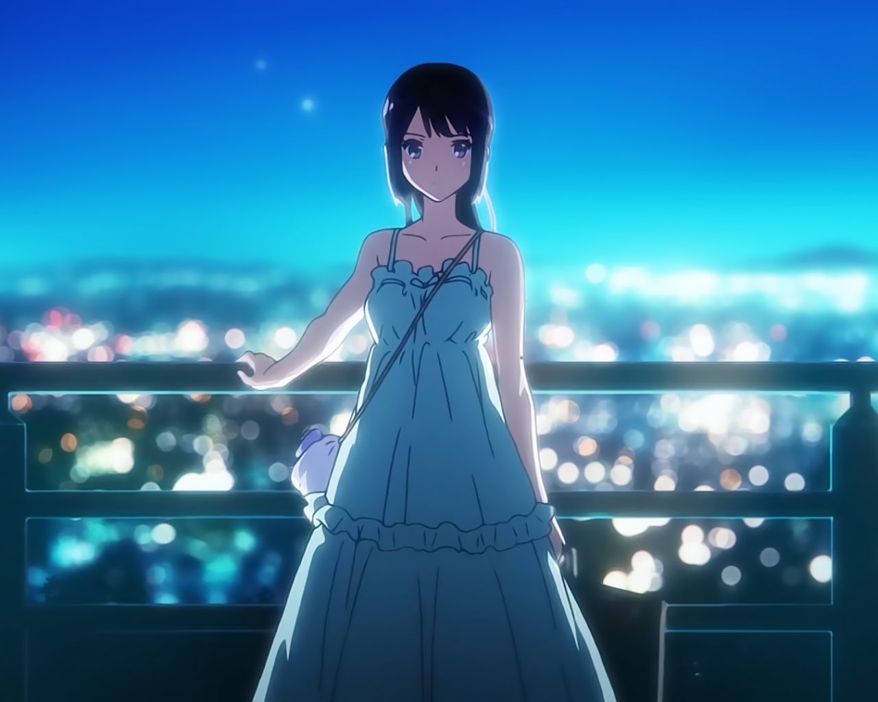 Девушка на фоне города, аниме Играй, Эуфониум