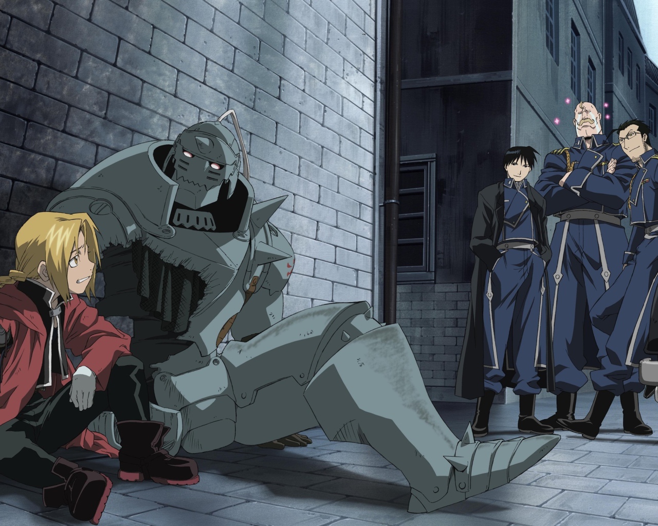 Девочка сидит рядом с роботом в аниме