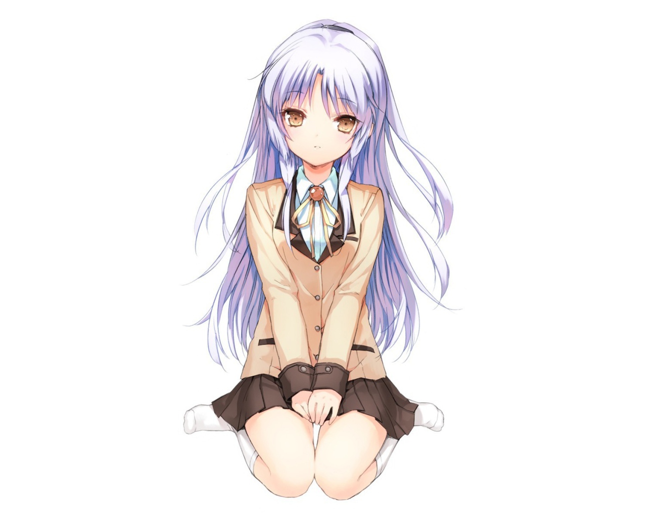 Девушка с голубыми волосами, аниме Ангельские ритмы