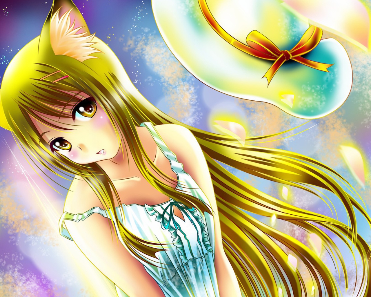 Девушка с желтыми волосами, аниме Кэмономими