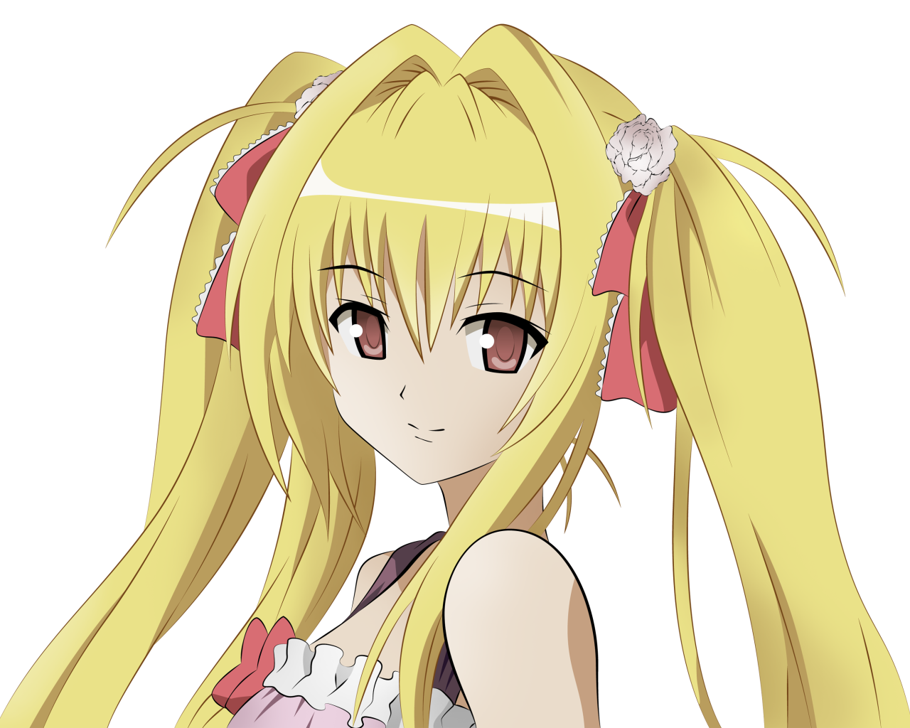 Девушка с желтыми волосами в аниме Любовь и прочие неприятности