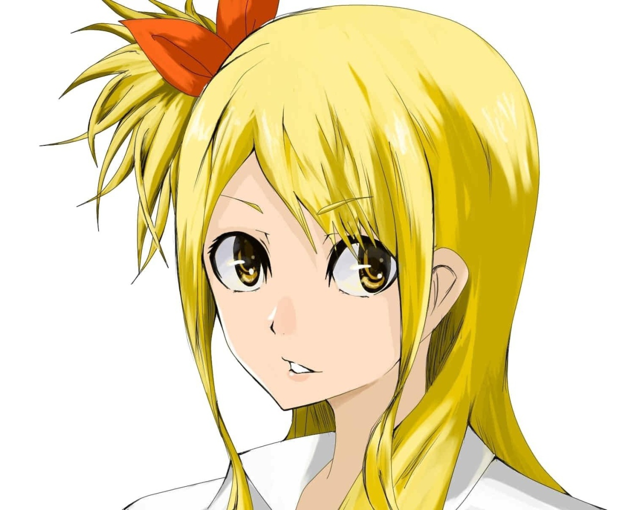 Девушка с желтыми волосами в аниме Сказка о хвосте феи