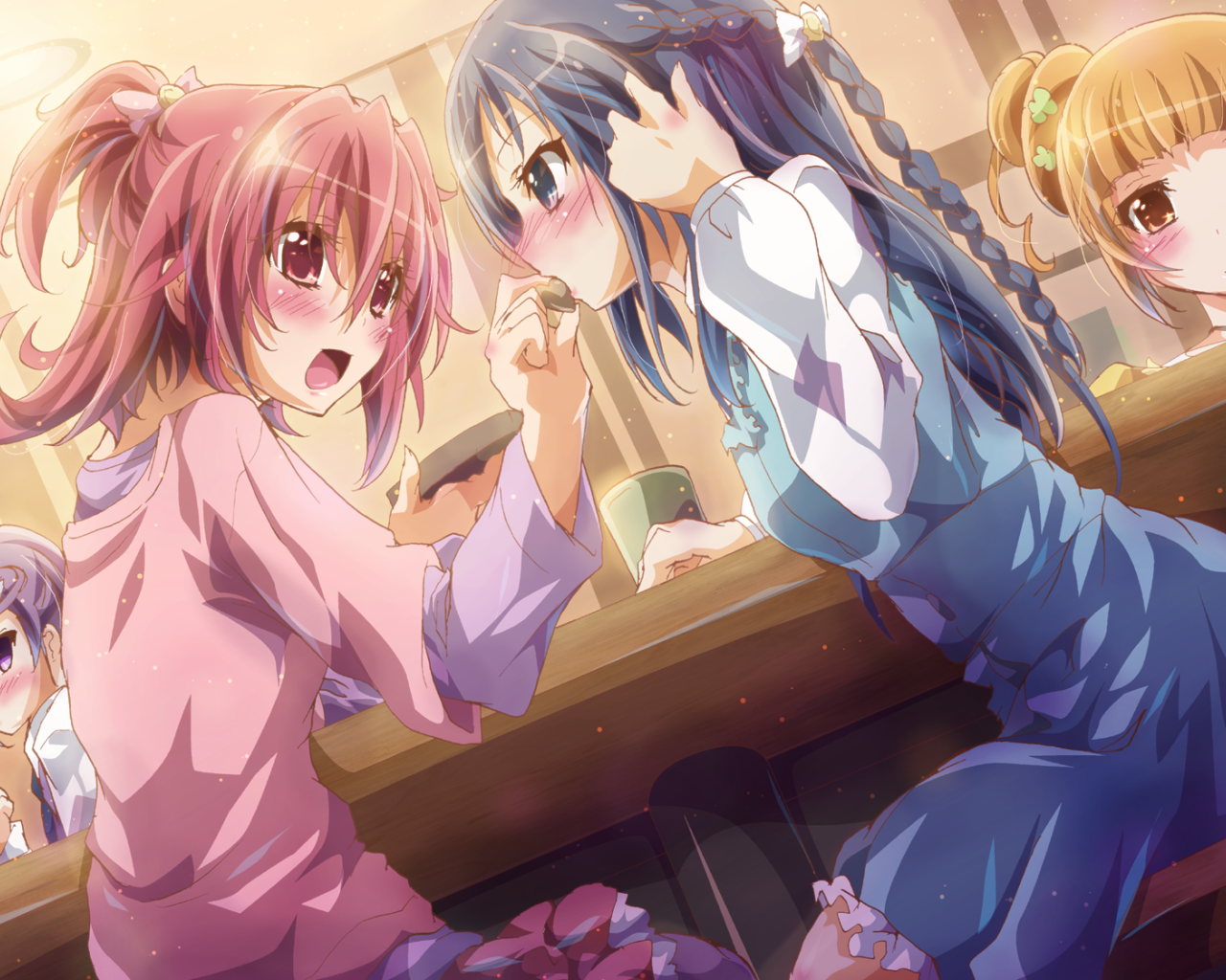 Девушки в баре в аниме Весёлые детки-таблетки