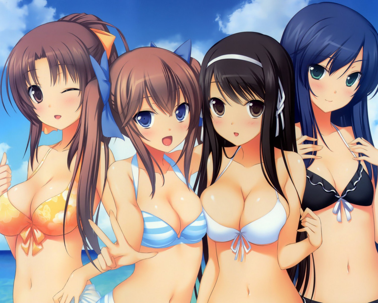 Девушки на пляже, аниме Justy x Nasty