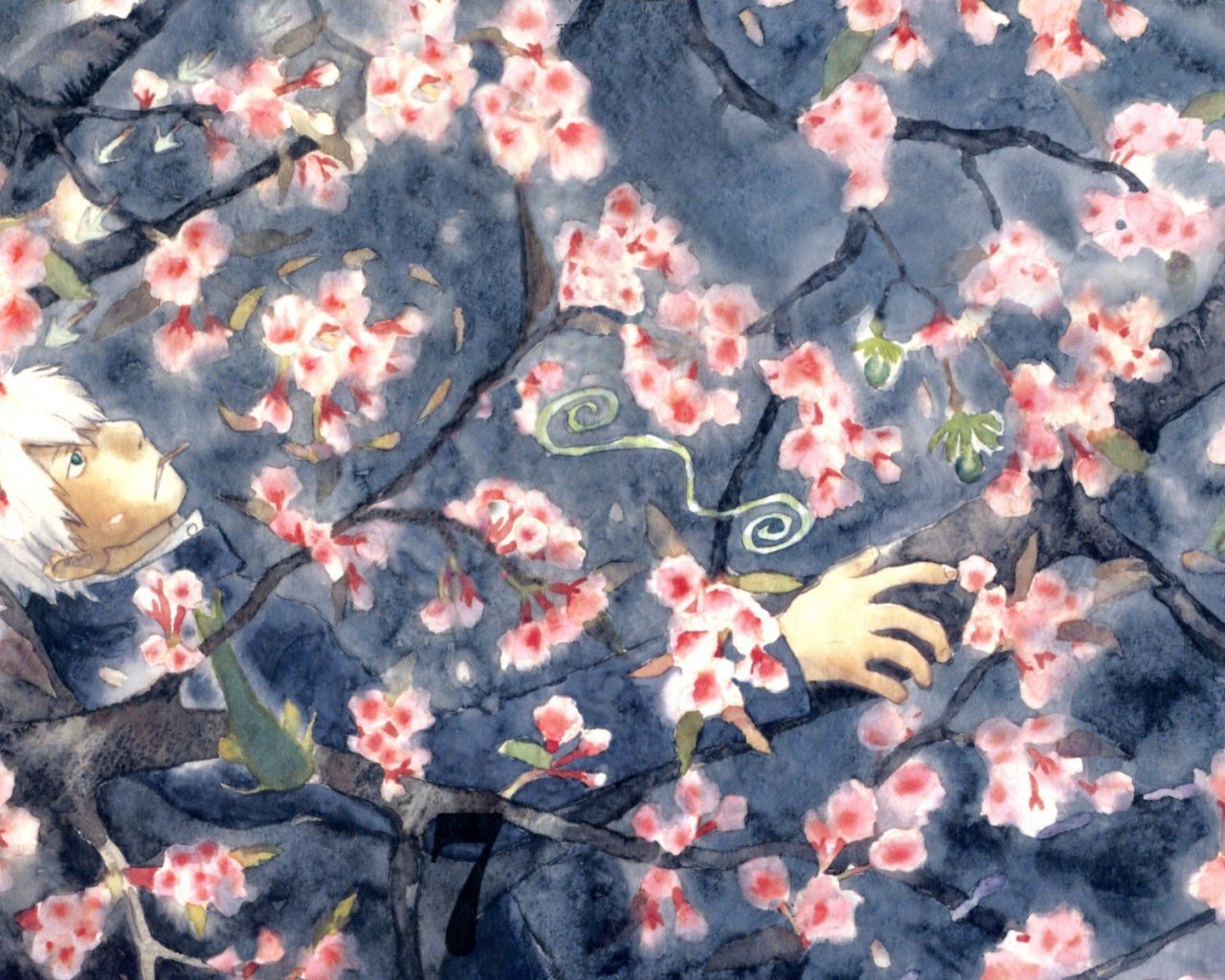 Парень в саду, аниме Мастер Муси