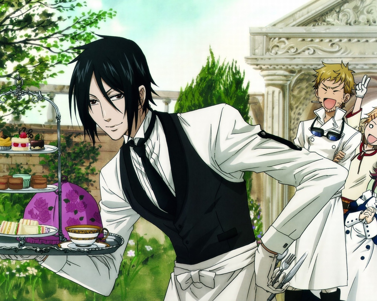 Официант в аниме Тёмный дворецкий
