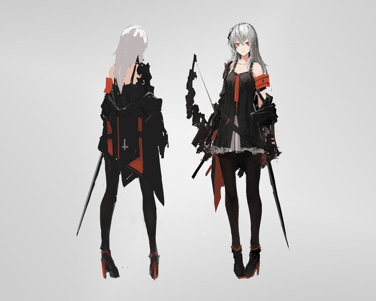 Две девушки аниме Pixiv Fantasia T